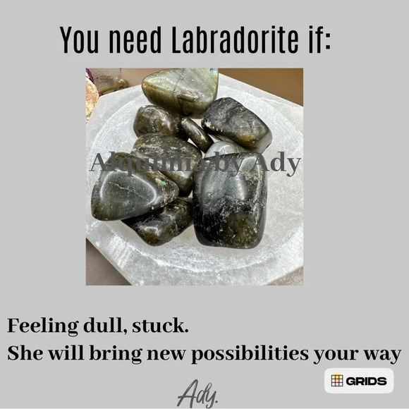 Rainbow labradorite stone Victorian ring - Picture 4 of 5